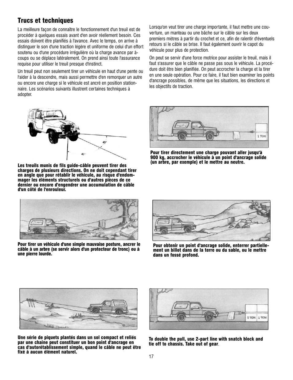 Trucs et techniques | Ramsey Winch REP 8000 & 9000 User Manual | Page 19 / 58