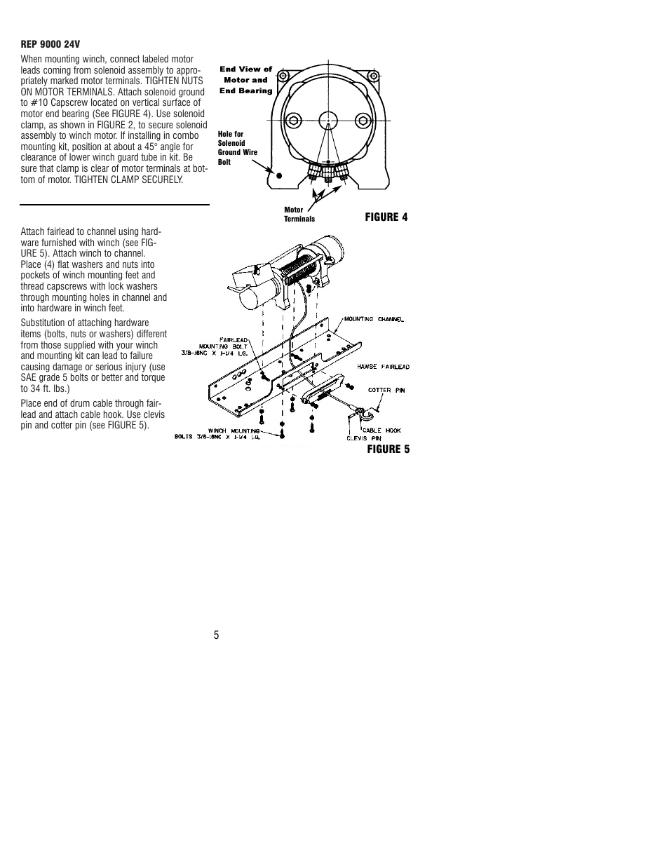 Ramsey Winch REP-6000/8000/9000 User Manual | Page 5 / 16