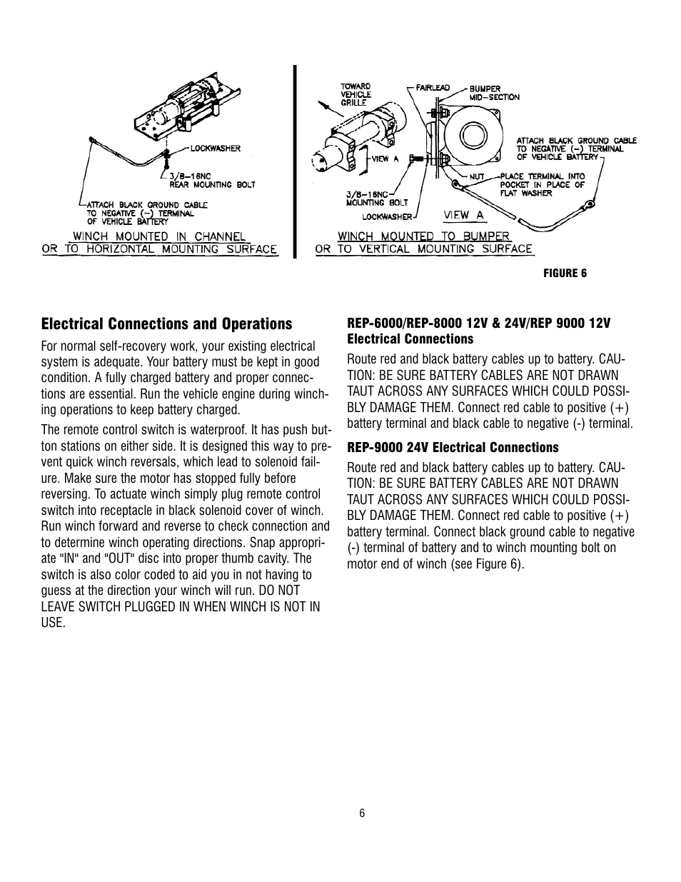 Ramsey Winch REP-6000/8000/9000 CURRENT User Manual | Page 6 / 16