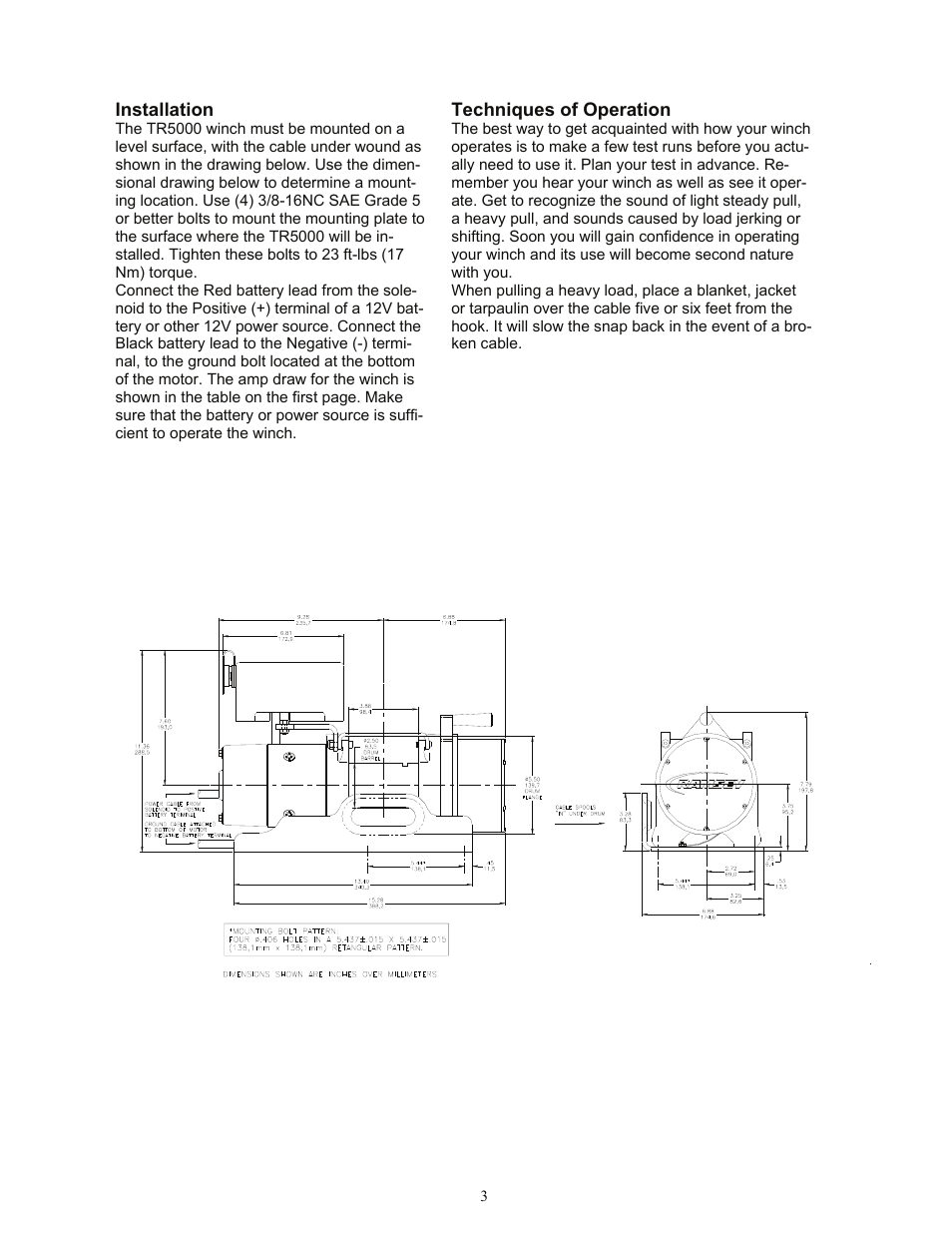 Ramsey Winch TR-5000 12 V User Manual | Page 3 / 10