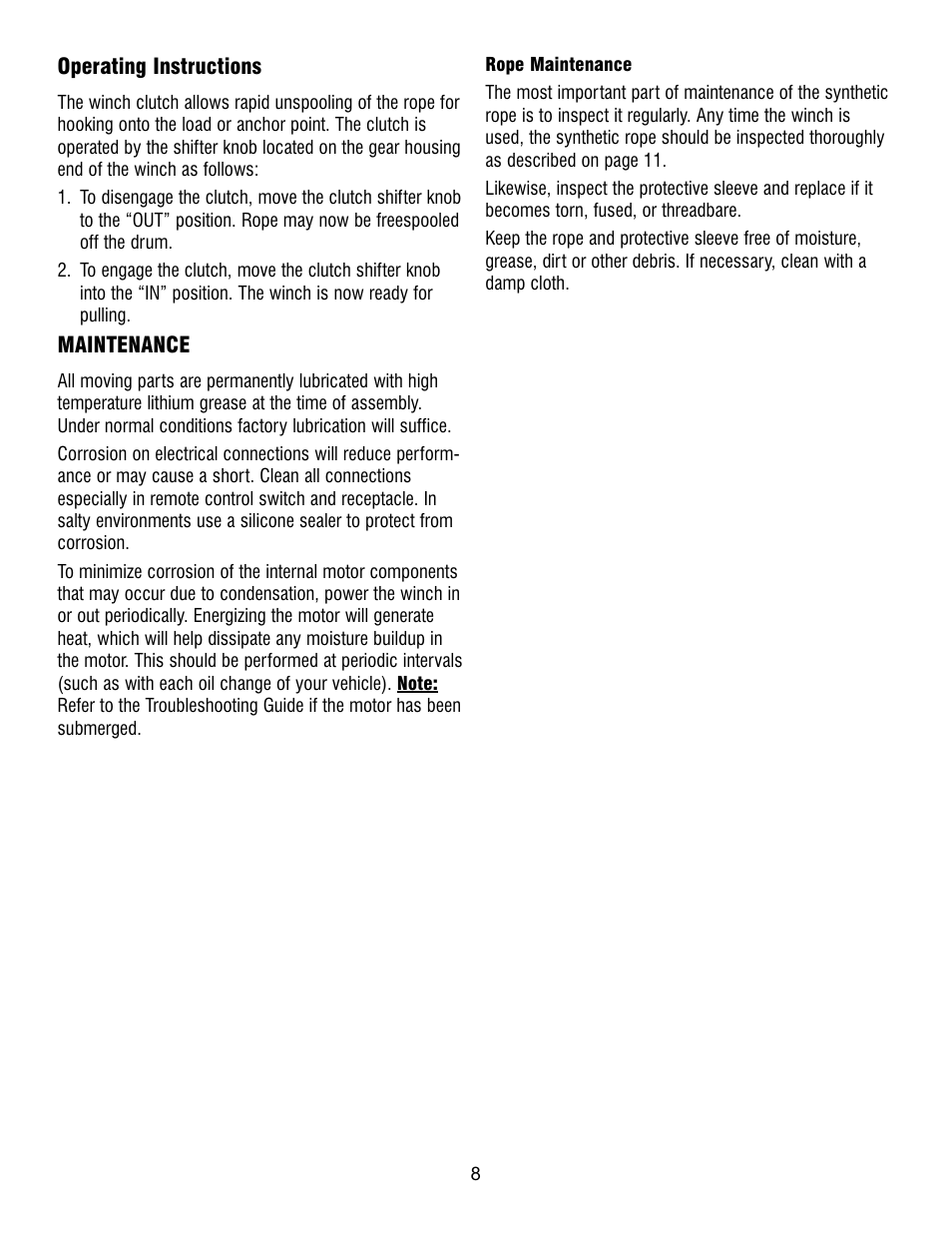 Ramsey Winch TRIPLE X User Manual | Page 8 / 16