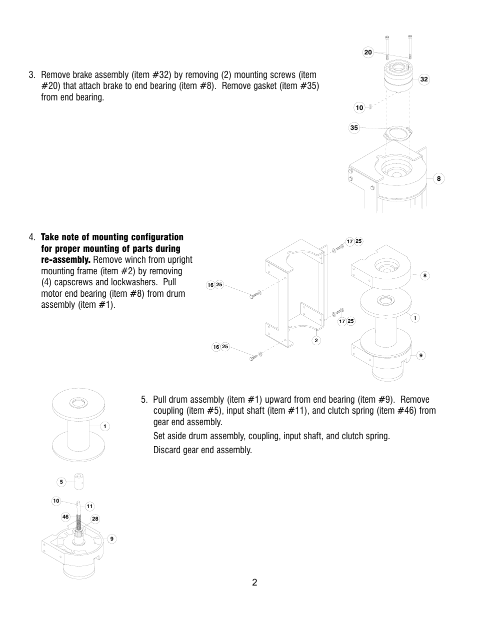 Ramsey Winch GEARBOX REPLACEMENT KIT RAMSEY/AUBURN TO QGBX RPH20/25 256115 User Manual | Page 2 / 8