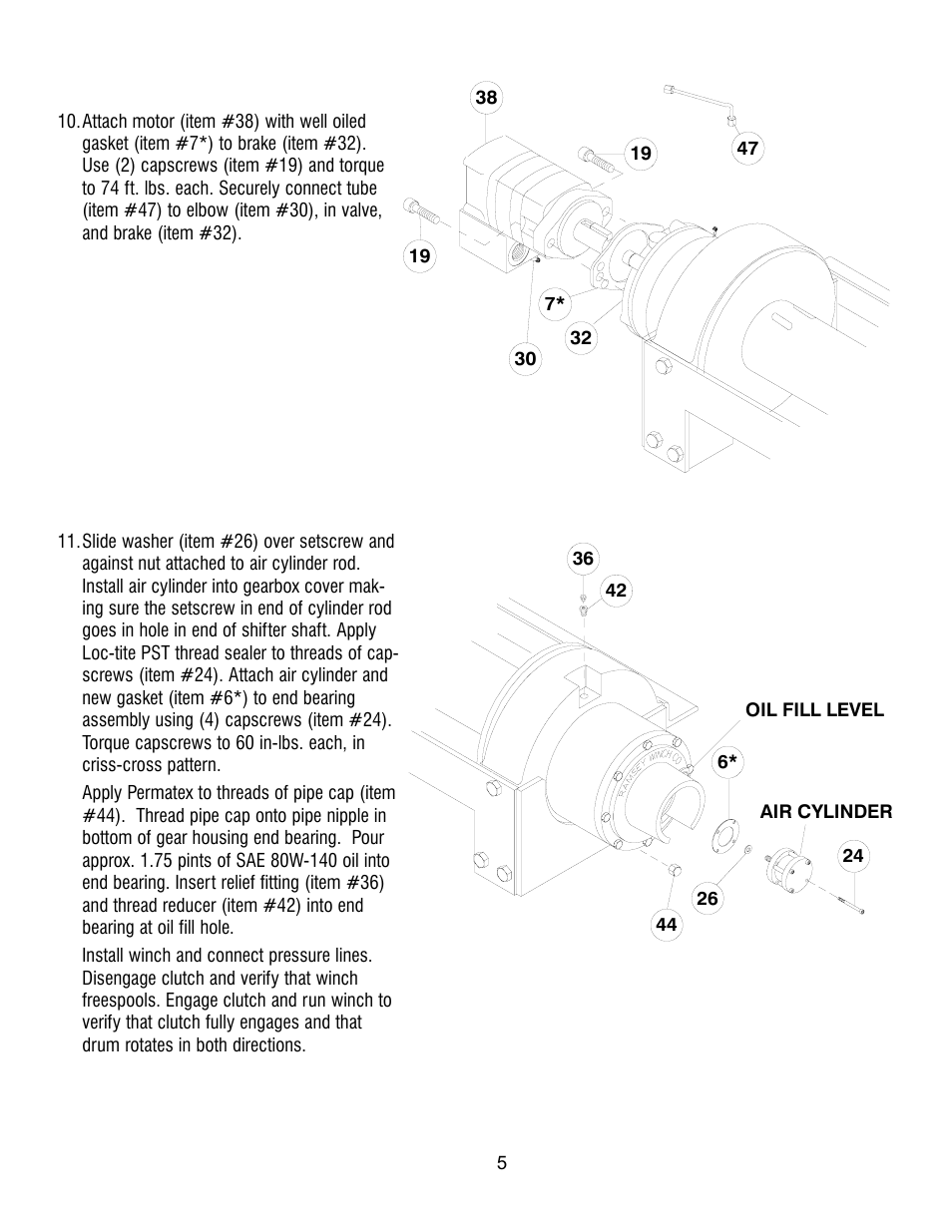 Ramsey Winch GEARBOX REPLACEMENT KIT RAMSEY/AUBURN TO QGBX RPH20/25 256115 User Manual | Page 5 / 8