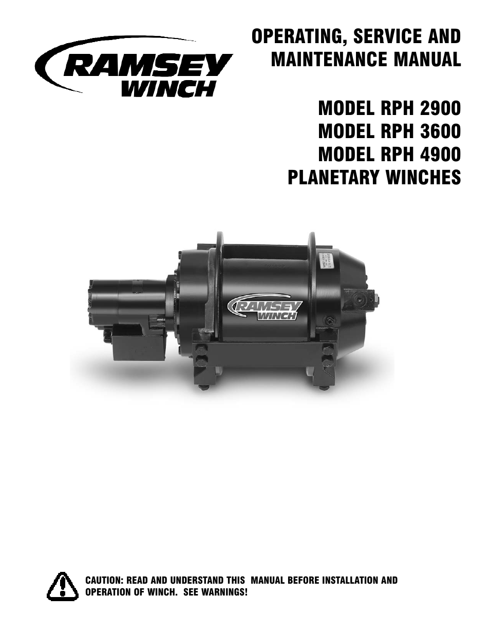 Ramsey Winch RPH 29,36,49 HOIST User Manual | 12 pages