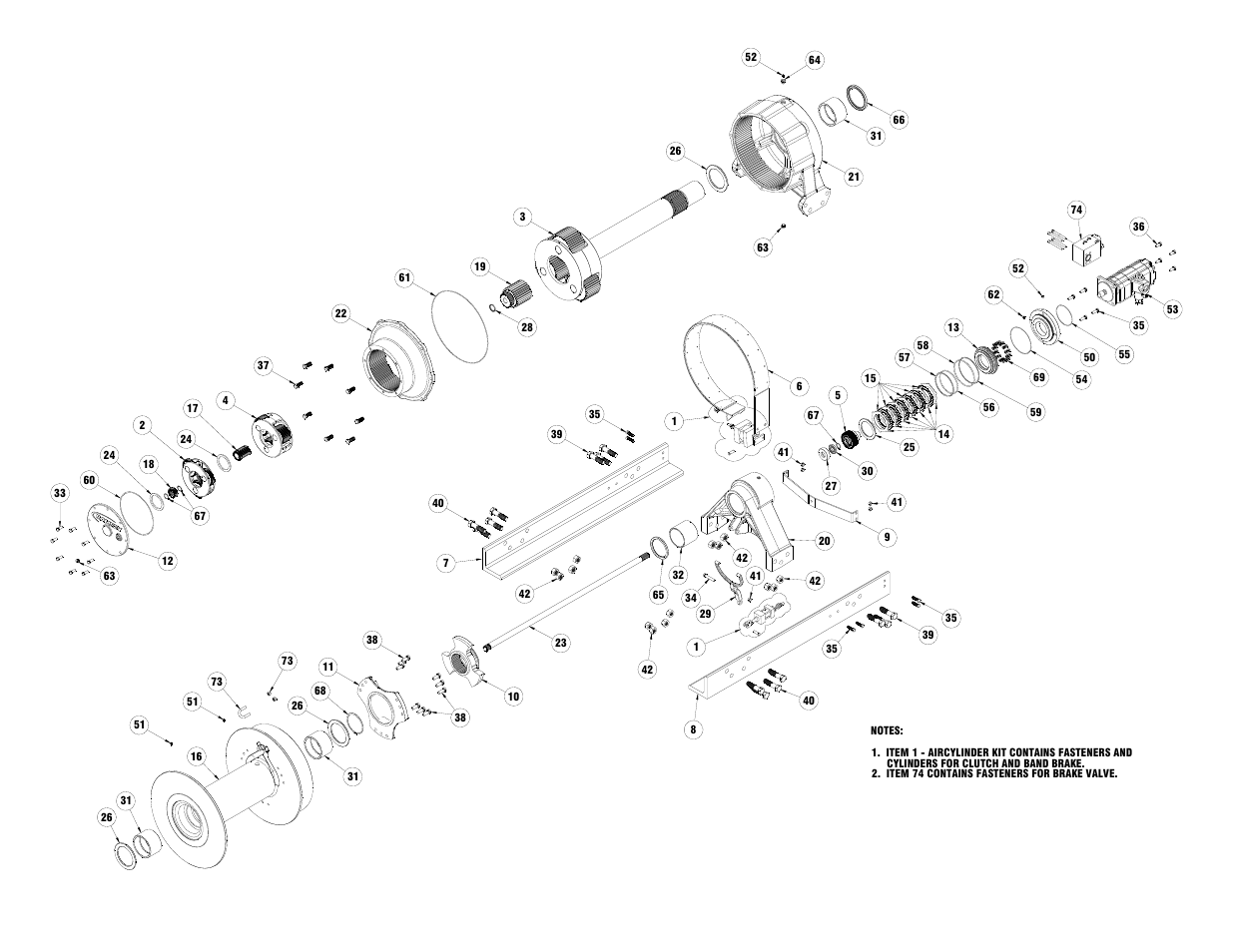 Parts drawing | Ramsey Winch 100K WILDCAT WINCH User Manual | Page 24 / 28