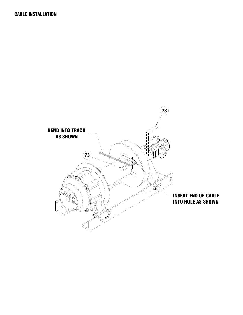 Cable installation | Ramsey Winch 100K WILDCAT WINCH User Manual | Page 5 / 28