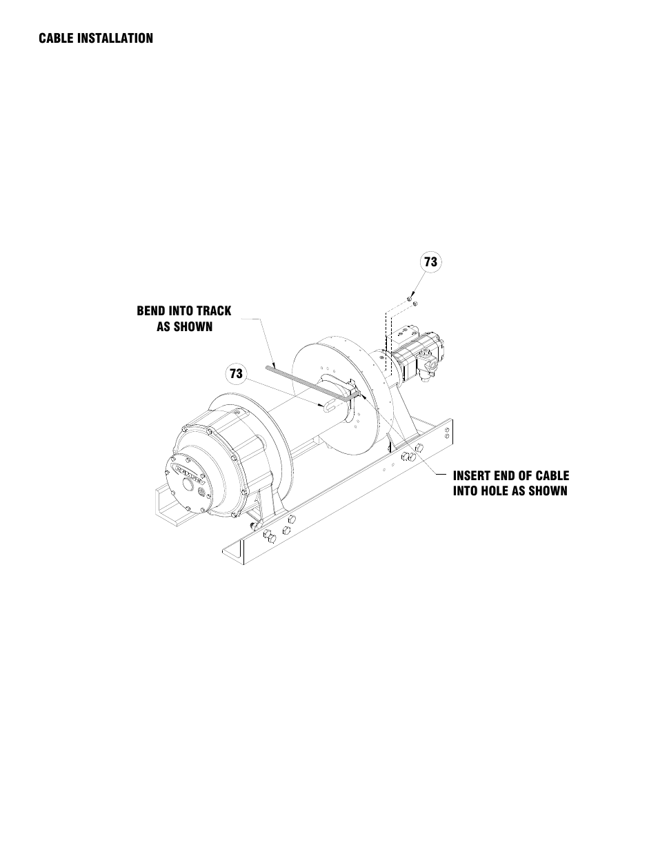 Cable installation | Ramsey Winch 130K WILDCAT WINCH User Manual | Page 5 / 28