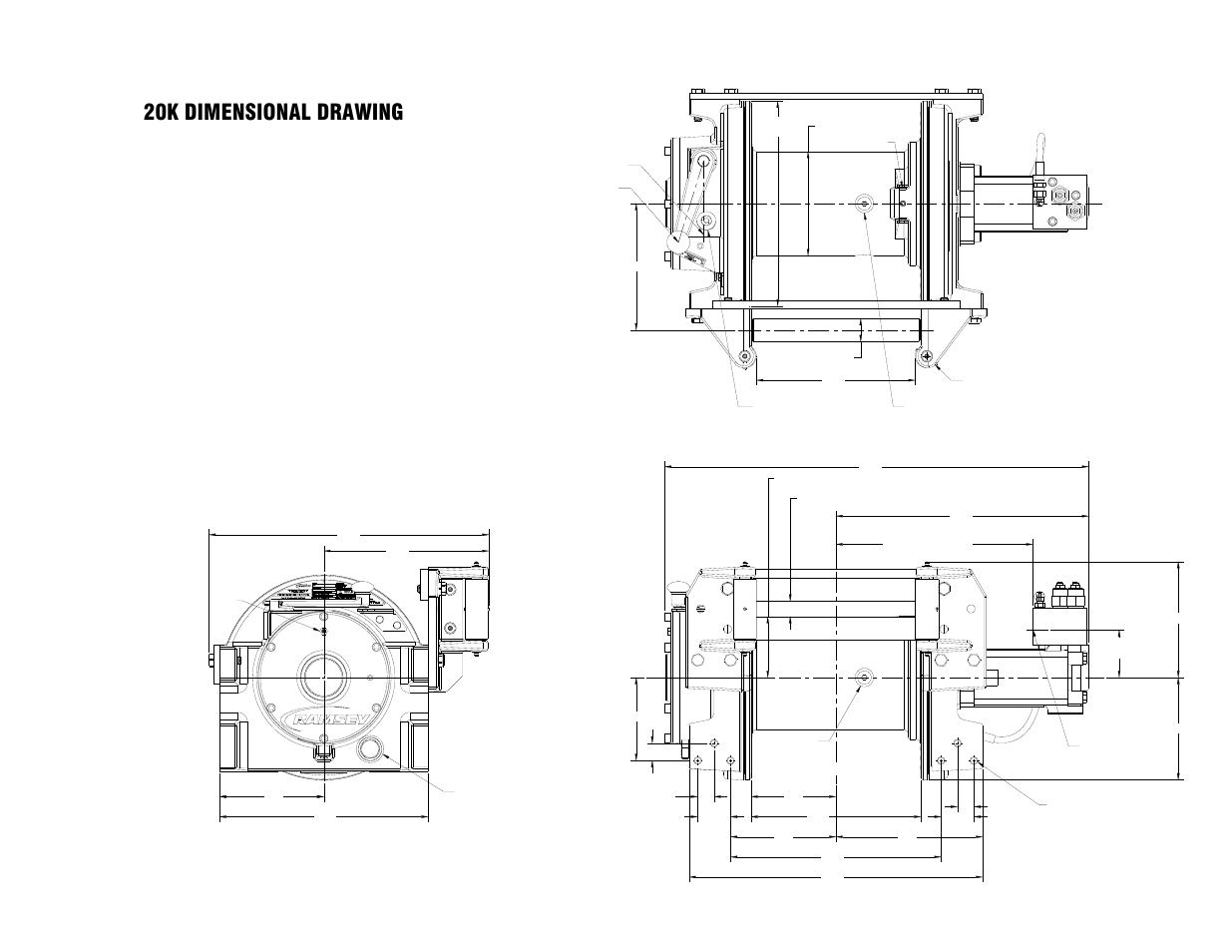 20k dimensional drawing, 20k dimensional drawing 15 | Ramsey Winch 20K POWERMASTER User Manual | Page 17 / 20