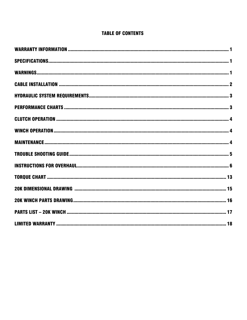 Ramsey Winch 20K POWERMASTER User Manual | Page 2 / 20