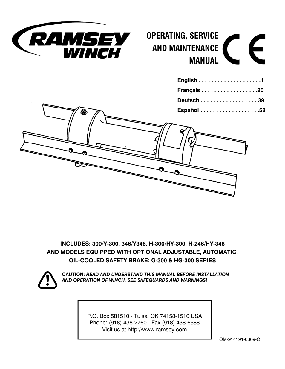 Ramsey Winch 300/H-300 RAM-LOK User Manual | 76 pages