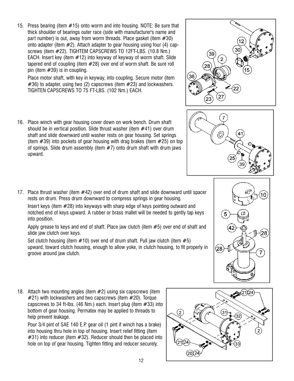 Ramsey Winch 300/H-300 RAM-LOK User Manual | Page 12 / 76