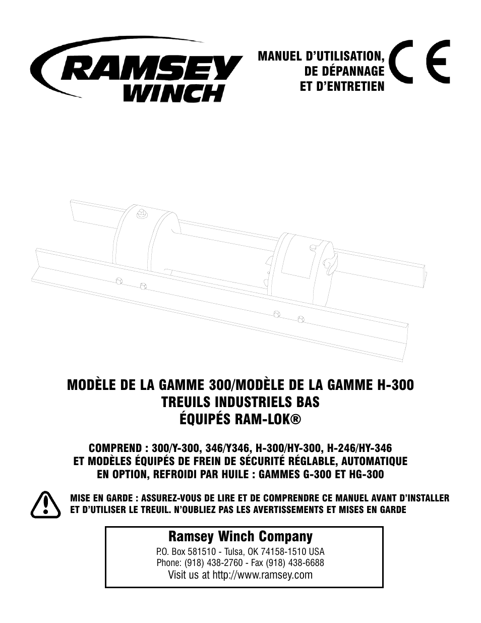 Ramsey winch company | Ramsey Winch 300/H-300 RAM-LOK User Manual | Page 20 / 76