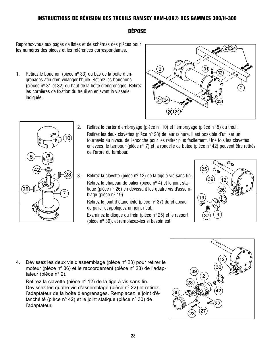 Ramsey Winch 300/H-300 RAM-LOK User Manual | Page 28 / 76