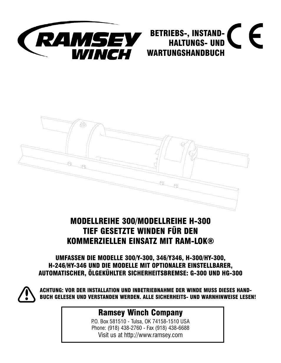 Ramsey winch company | Ramsey Winch 300/H-300 RAM-LOK User Manual | Page 39 / 76