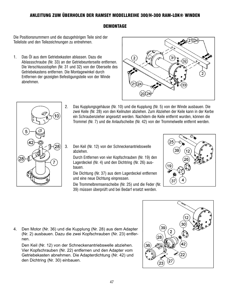 Ramsey Winch 300/H-300 RAM-LOK User Manual | Page 47 / 76