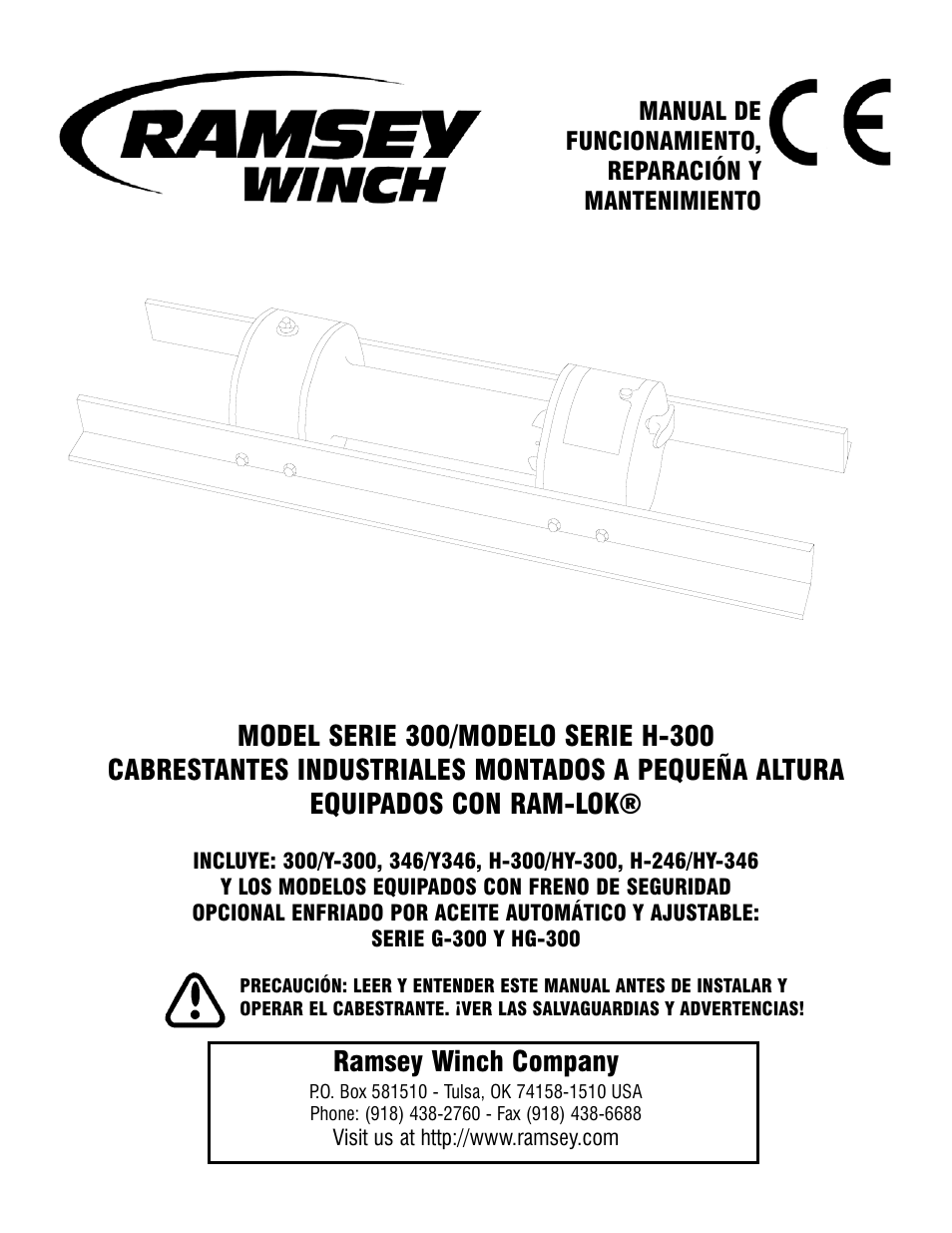 Ramsey winch company | Ramsey Winch 300/H-300 RAM-LOK User Manual | Page 58 / 76