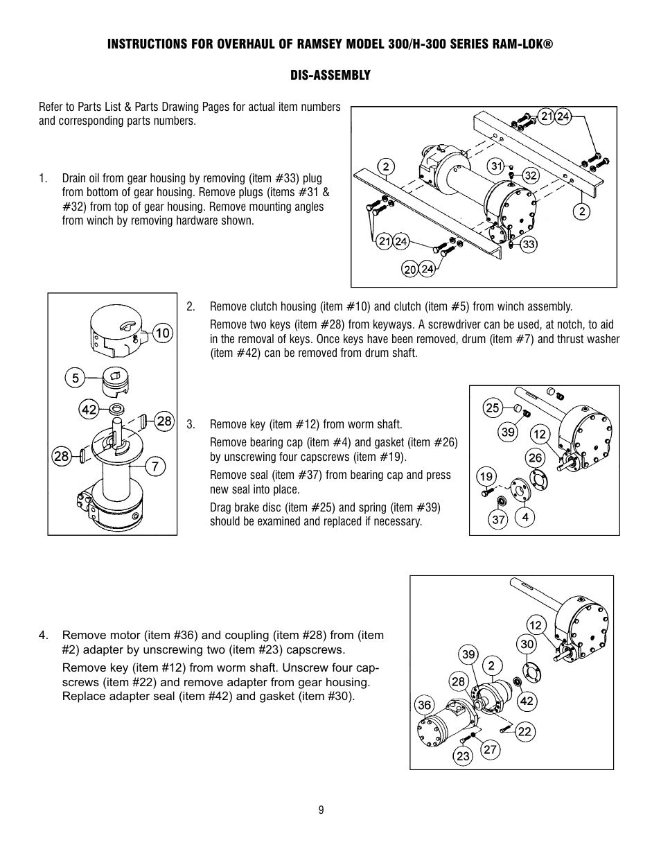 Ramsey Winch 300/H-300 RAM-LOK User Manual | Page 9 / 76