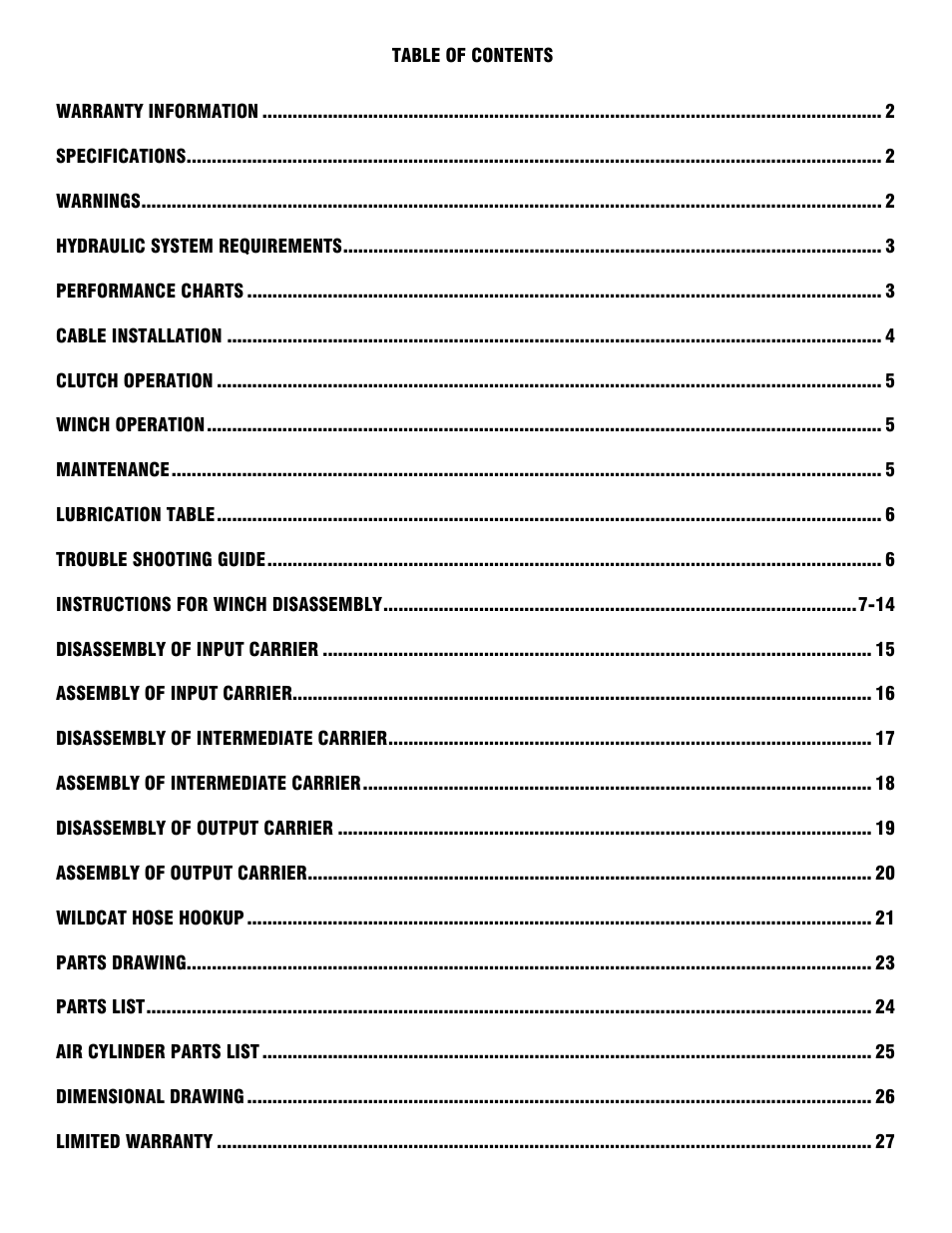 Ramsey Winch 60K WILDCAT WINCH User Manual | Page 2 / 28