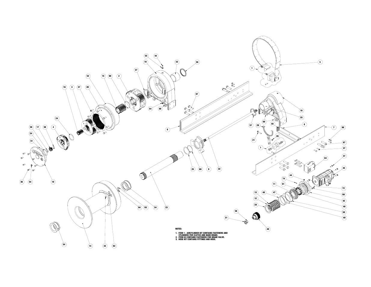 Parts drawing | Ramsey Winch 60K WILDCAT WINCH User Manual | Page 24 / 28