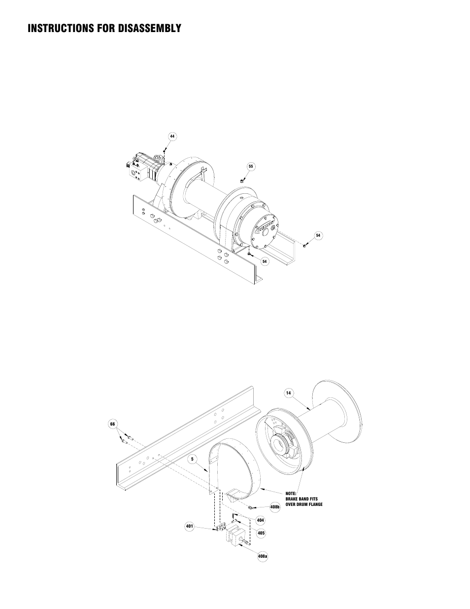 Instructions for disassembly | Ramsey Winch 60K WILDCAT WINCH User Manual | Page 8 / 28