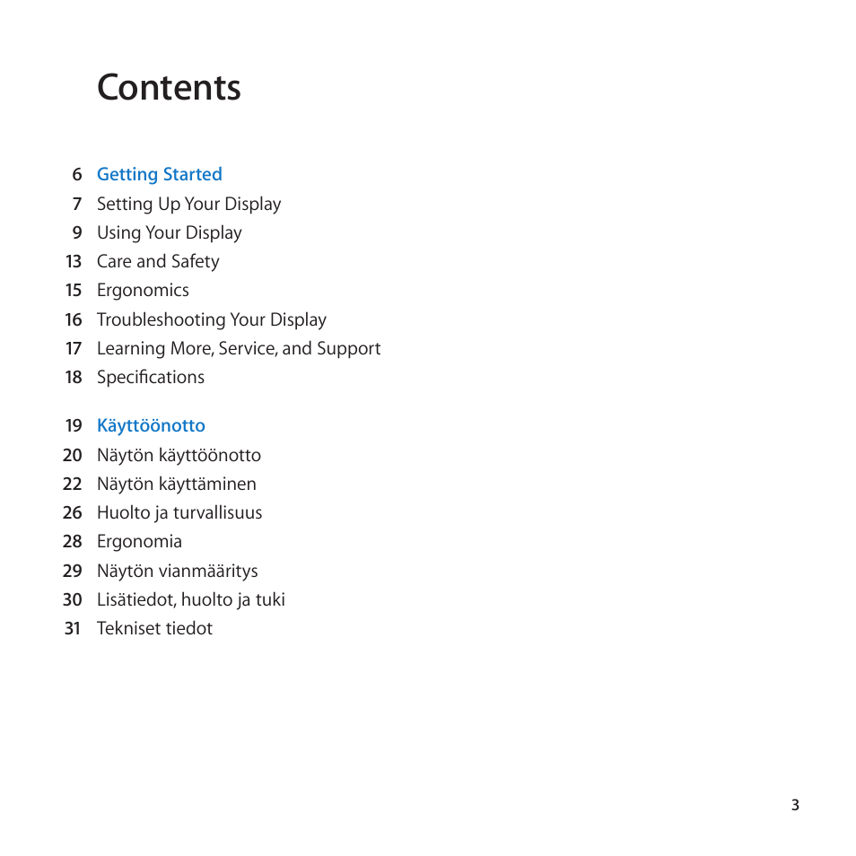 Apple LED Cinema Display User Manual | Page 3 / 100