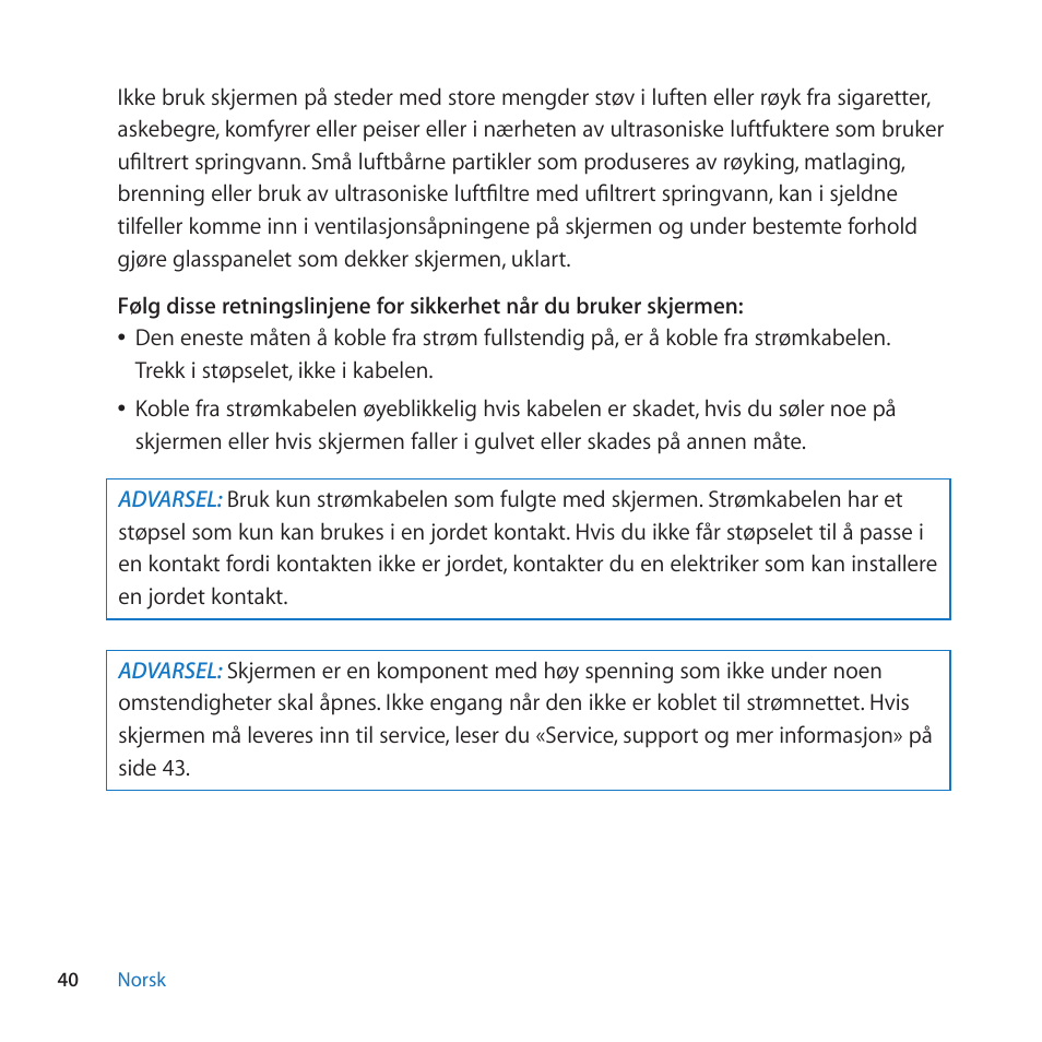 Apple LED Cinema Display User Manual | Page 40 / 100