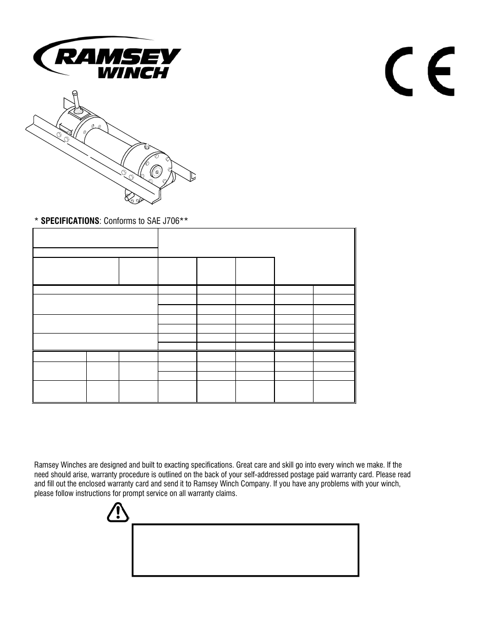 Ramsey Winch 800/H-800 DOW-LOK User Manual | 100 pages