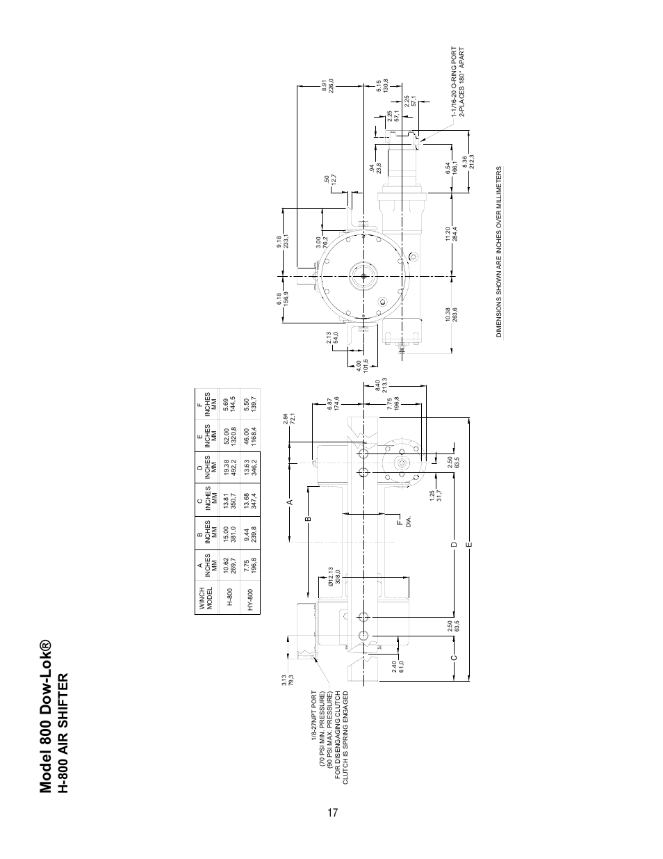 Model 800 dow-lok, H-800 air shifter | Ramsey Winch 800/H-800 DOW-LOK User Manual | Page 17 / 100