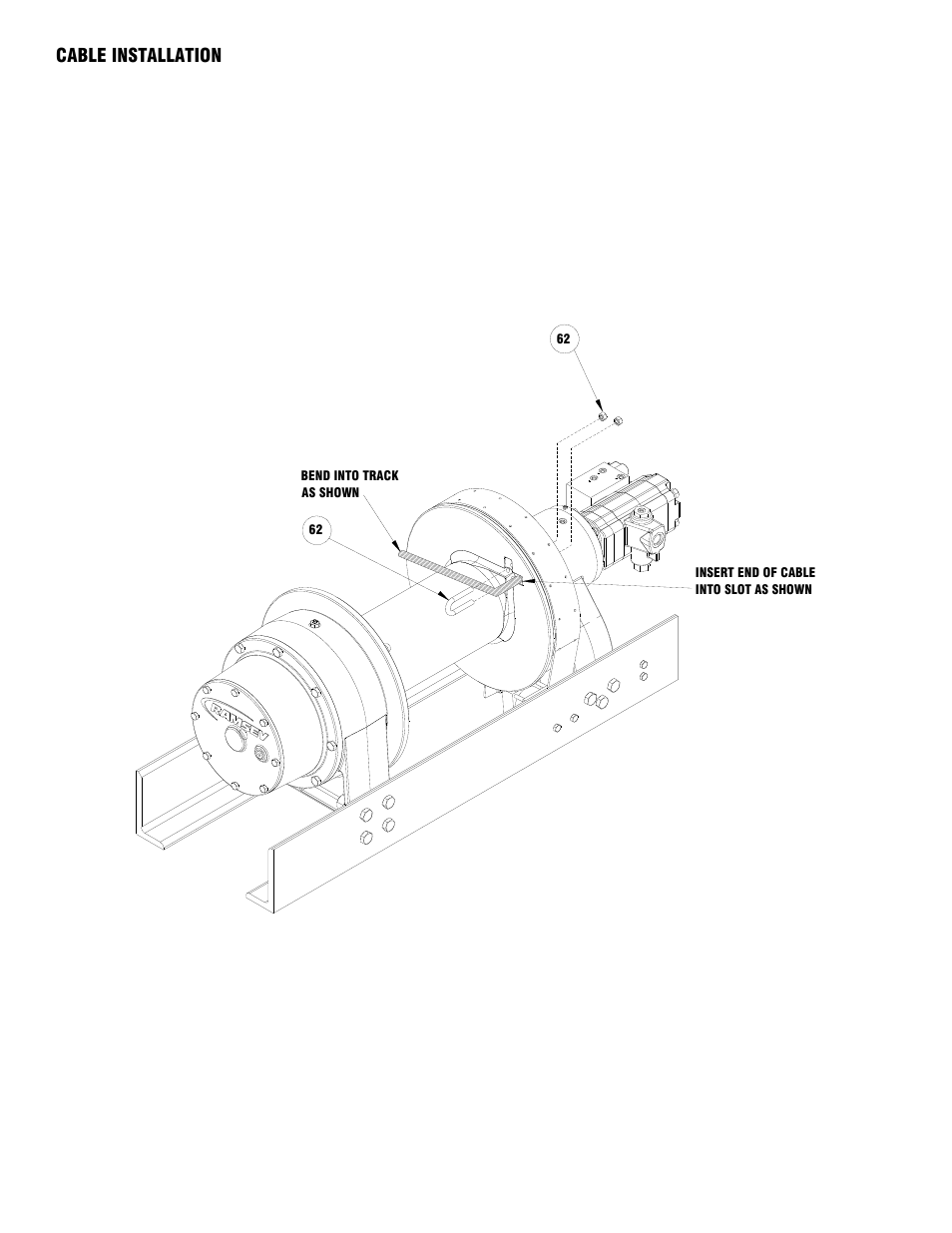 Cable installation | Ramsey Winch 80K WILDCAT WINCH User Manual | Page 5 / 24