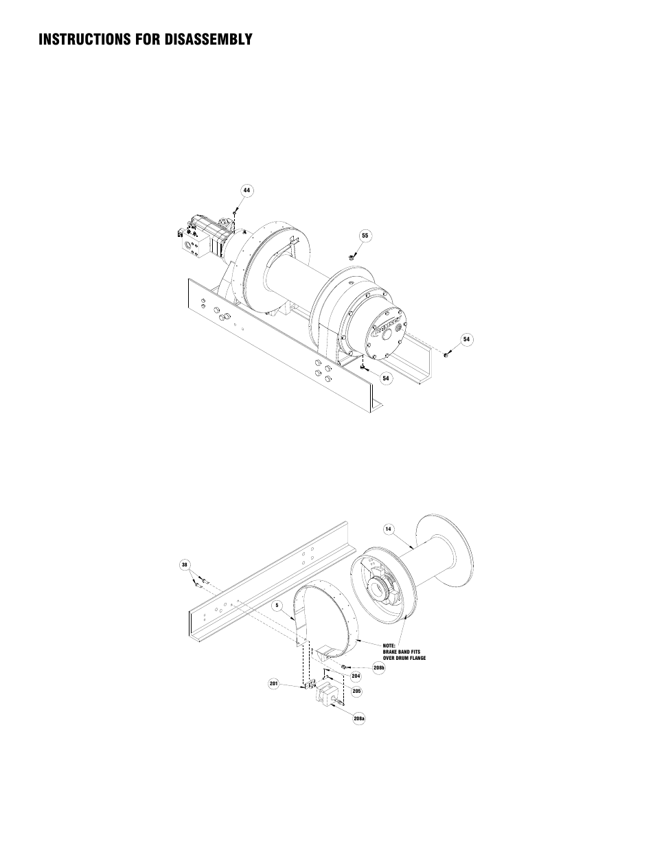 Instructions for disassembly | Ramsey Winch 80K WILDCAT WINCH User Manual | Page 8 / 24