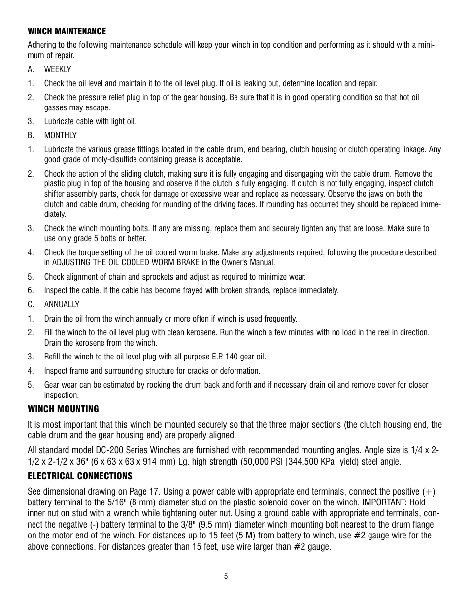 Ramsey Winch DC-200 RAM-LOK User Manual | Page 5 / 81