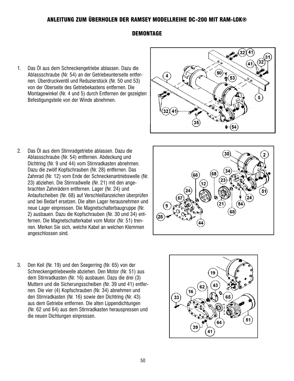 Ramsey Winch DC-200 RAM-LOK User Manual | Page 50 / 81