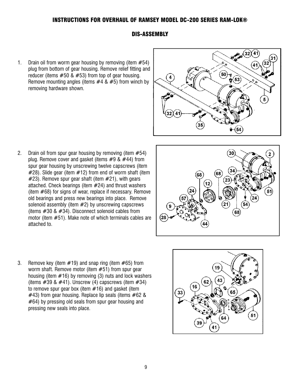 Ramsey Winch DC-200 RAM-LOK User Manual | Page 9 / 81