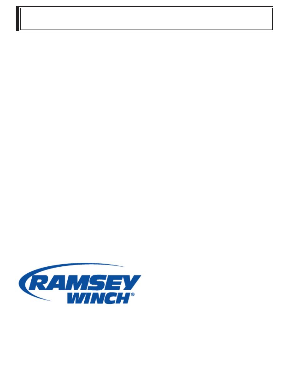 Ramsey winch company | Ramsey Winch DC-200 SERIES RAM-LOK User Manual | Page 28 / 28