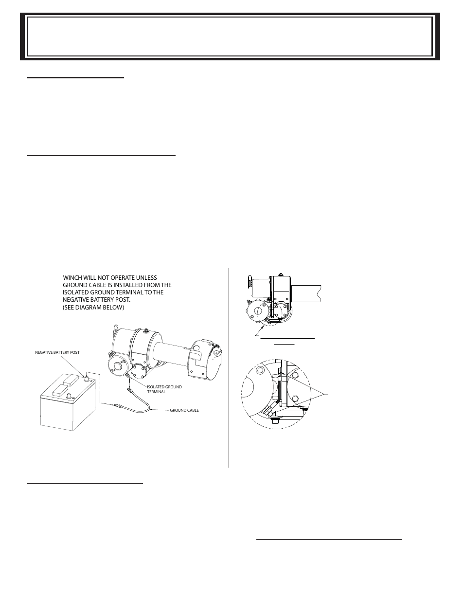 Winch mounting, Electrical connections, Cable installation | Ramsey Winch DC-200 SERIES RAM-LOK User Manual | Page 6 / 28