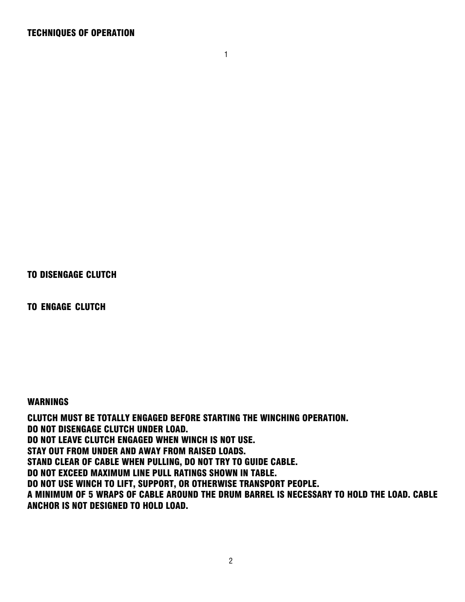 Ramsey Winch H 700 DOW-LOK W/ COUNTERBALANCE VALVE, LESS BRAKE User Manual | Page 4 / 20