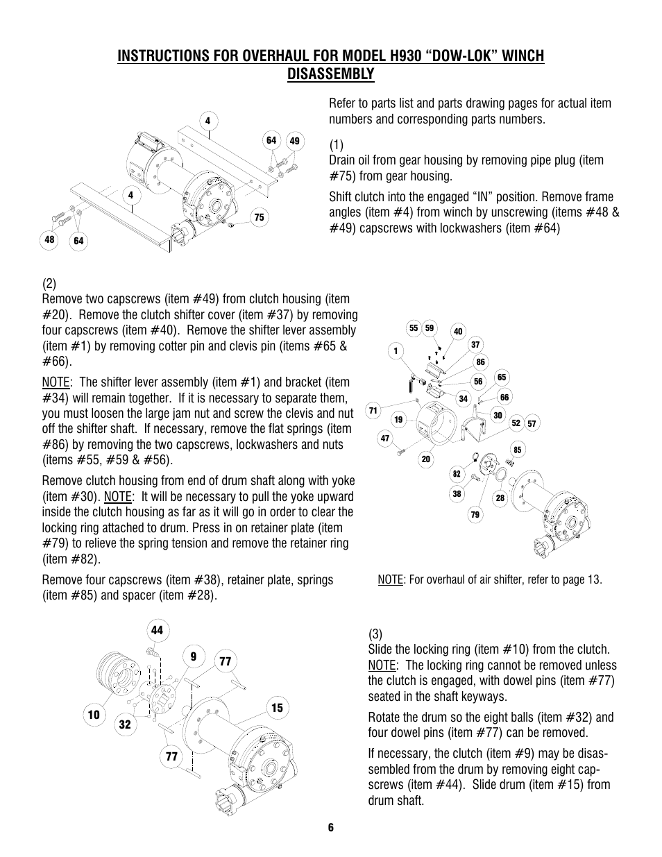 Ramsey Winch H930 Dow-Lok W/Counterbalance Valve, Less Brake User Manual | Page 8 / 20