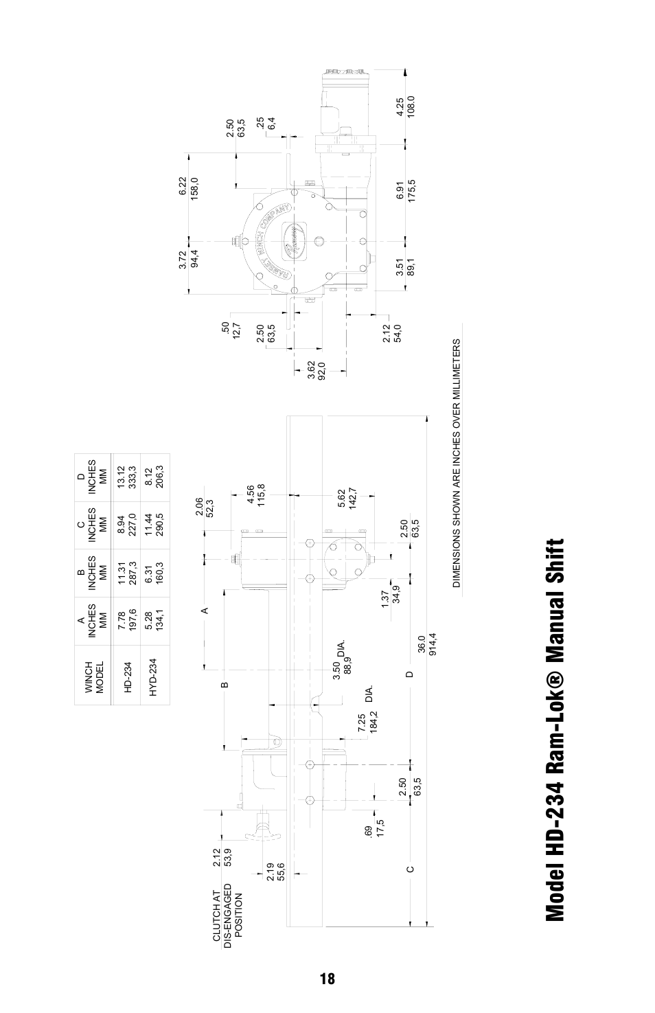 Model hd -234 ram-lok® manual shif t | Ramsey Winch HD-234 User Manual | Page 18 / 24