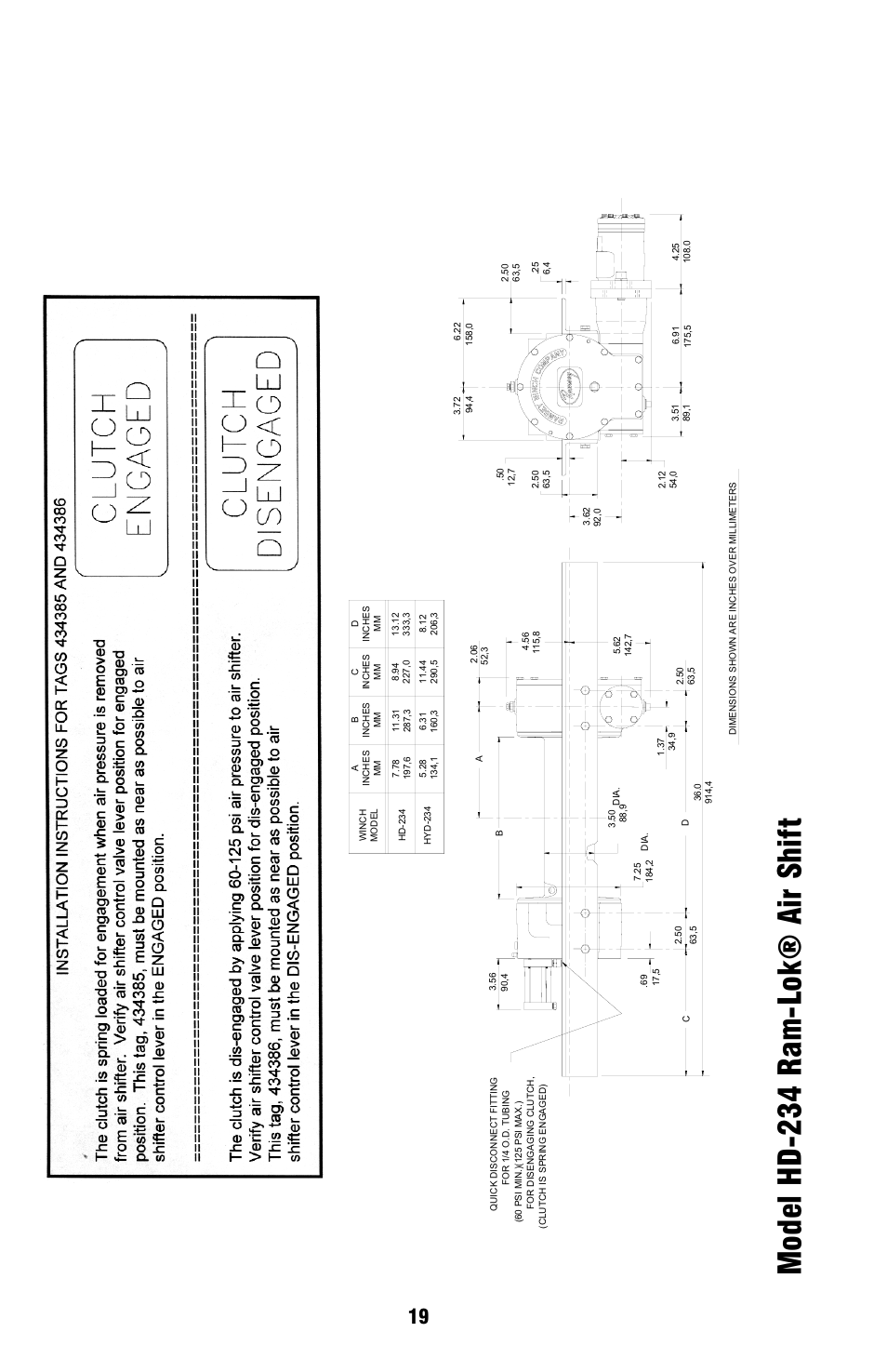 Model hd -234 ram-lok® air shif t | Ramsey Winch HD-234 User Manual | Page 19 / 24