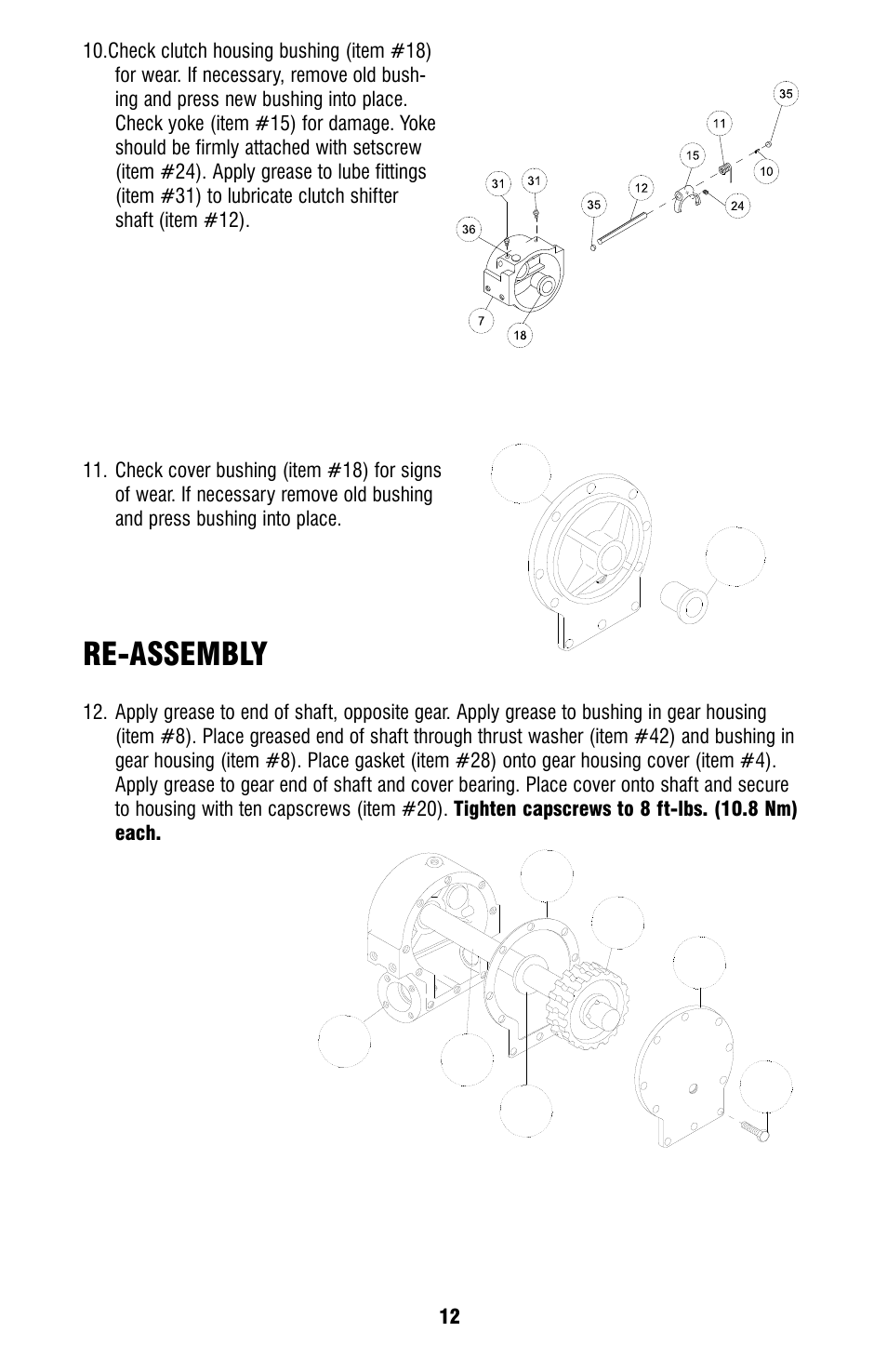 Re-assembly | Ramsey Winch HD-234 User Manual | Page 12 / 20