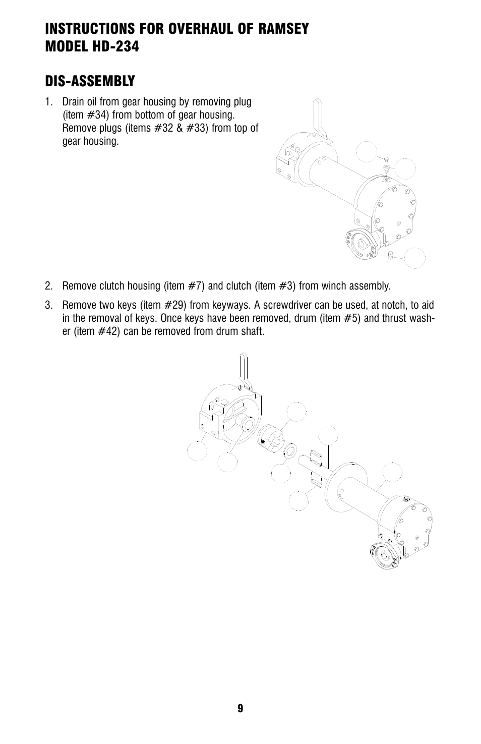 Ramsey Winch HD-234 User Manual | Page 9 / 20