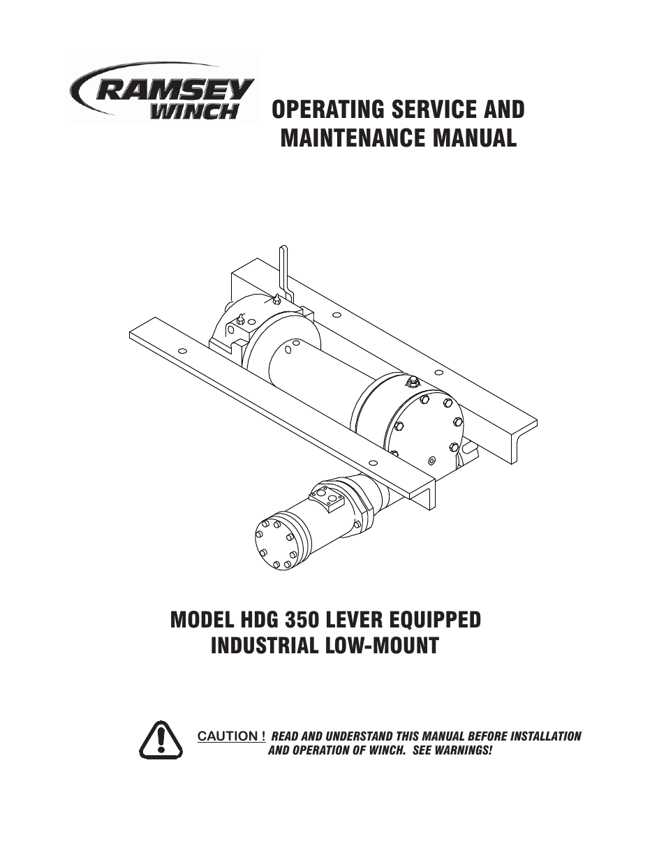 Ramsey Winch HDG-350 LEVER EQUIPPED User Manual | 20 pages