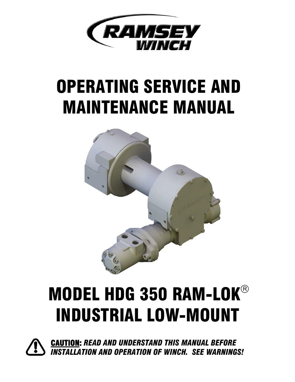 Ramsey Winch HDGY-350R W/4.5 CID MOTOR User Manual | 20 pages