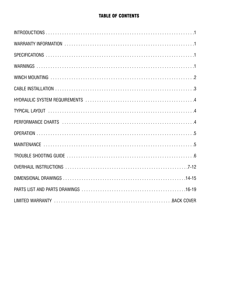 Ramsey Winch HD-P10000 User Manual | Page 2 / 24