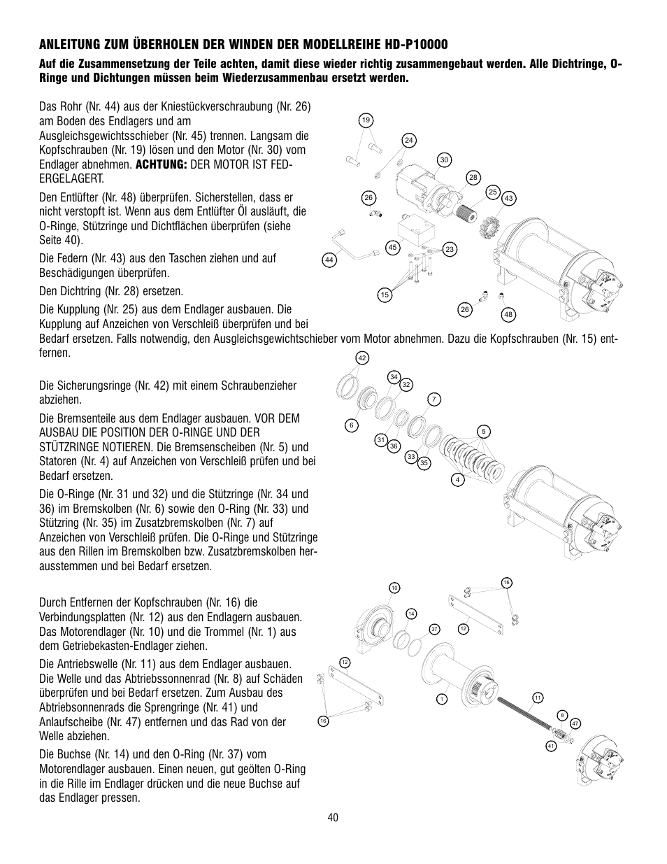 Ramsey Winch HD-P10000 User Manual | Page 40 / 64