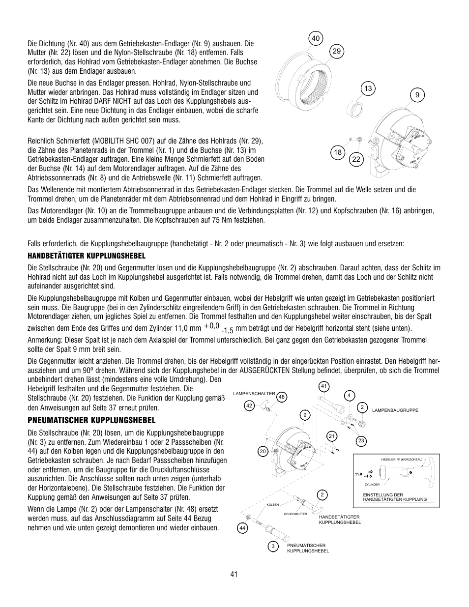 Pneumatischer kupplungshebel | Ramsey Winch HD-P10000 User Manual | Page 41 / 64