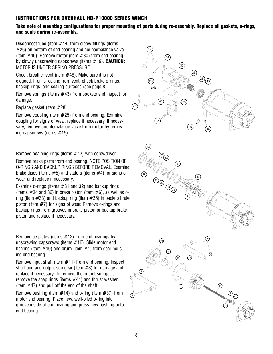 Ramsey Winch HD-P10000 User Manual | Page 8 / 64