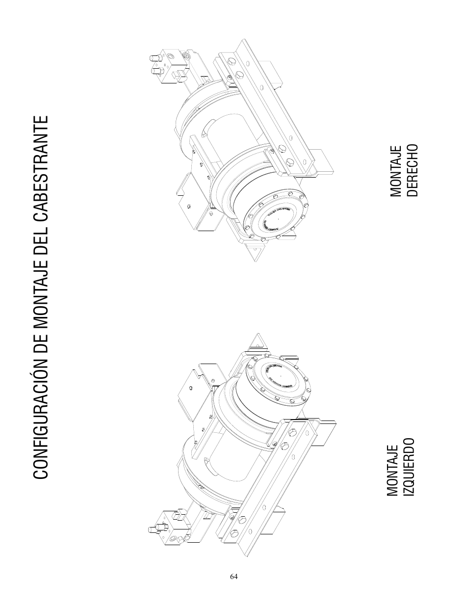 Configur ación de mont aje del cabestr ante | Ramsey Winch HD-P 177,9 User Manual | Page 67 / 73