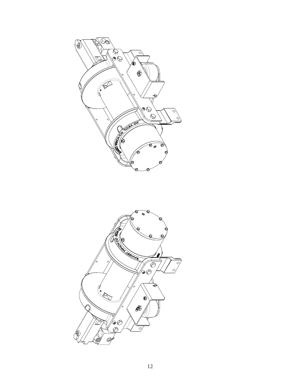 Under wound winch mounting configura tion | Ramsey Winch HDP35000 - Plantetary Industrial Winch User Manual | Page 15 / 25