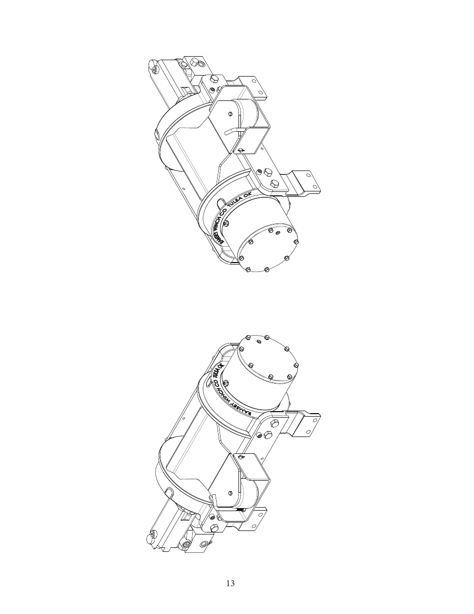 Over wound winch mounting configura tion | Ramsey Winch HDP35000 - Plantetary Industrial Winch User Manual | Page 16 / 25